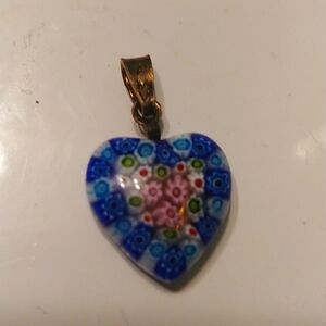 Italian glass heart pendant